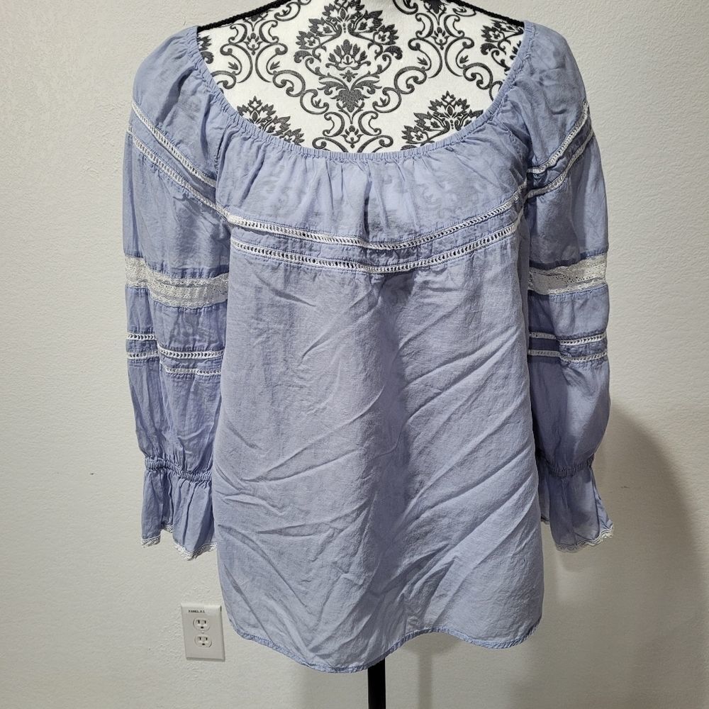 Hinge crop top boho off shoulder top